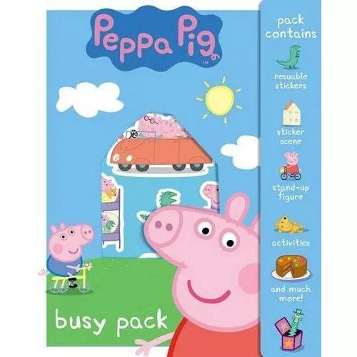 Peppa Pig Busy Pack, Peppa Pig Colouring and activity placemats 2 Books Set - The Book Bundle