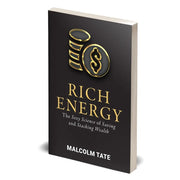 Cover image of "Rich Energy: The Sexy Science of Saving & Stacking Wealth" by Malcolm Tate, published by Rupa Publications.