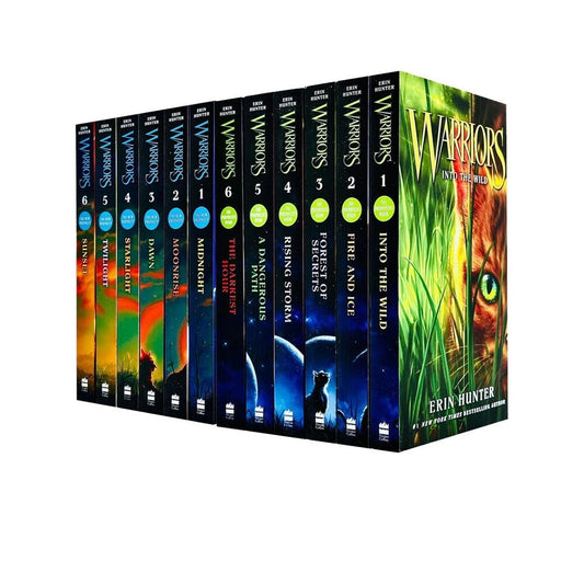 Warrior Cats: Series 1 and 2 - The Prophecies Begin and The New Prophecy by Erin Hunter 12 Books Set - The Book Bundle