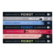 Set of seven Agatha Christie paperback mystery novels including The ABC Murders and A Murder Is Announced, published by HarperCollins.