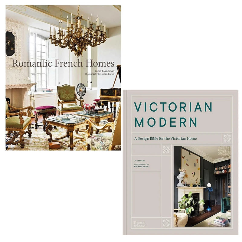 Romantic French Homes Lanie Goodman, Victorian Modern 2 Books Set Hardcover - The Book Bundle