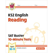 CGP KS2 English SAT Buster 10-Minute Tests 4 Books Collection Set - The Book Bundle
