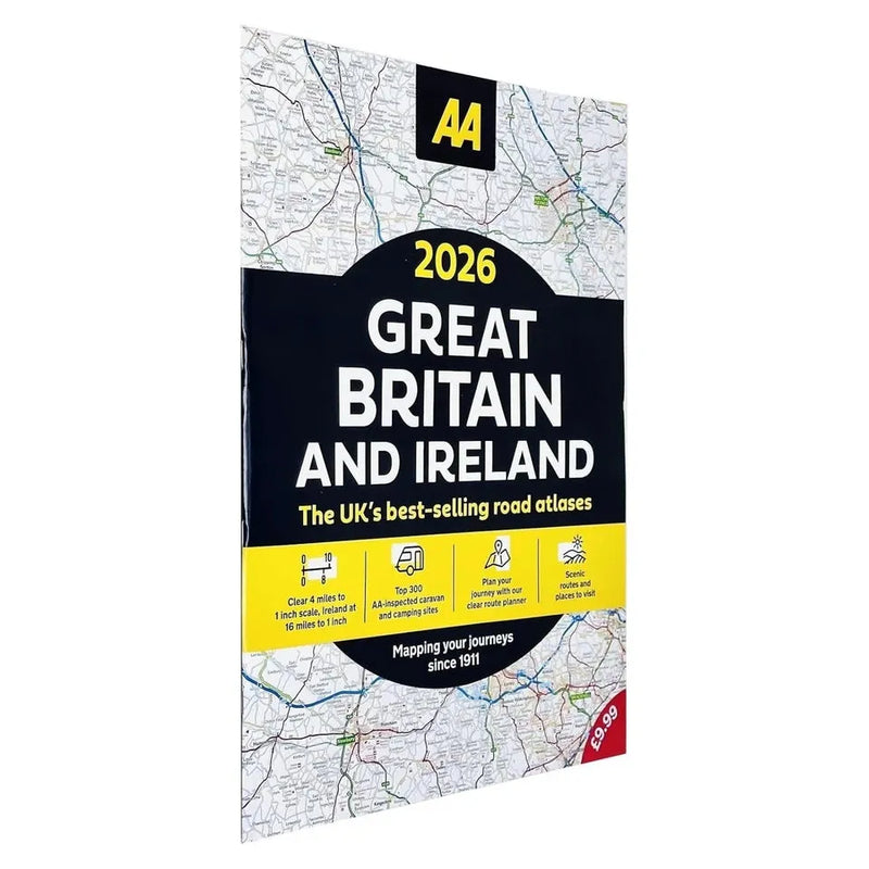 Great Britain And Ireland: AA 2026 Road Atlas Map by AA Publishing - The Book Bundle