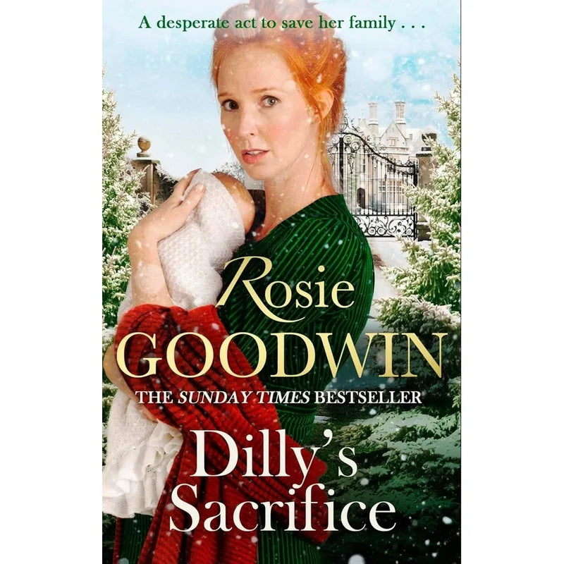 Three paperback books from Rosie Goodwin's Dilly's Story Series collection, featuring fiction stories in a Corsair brand set.