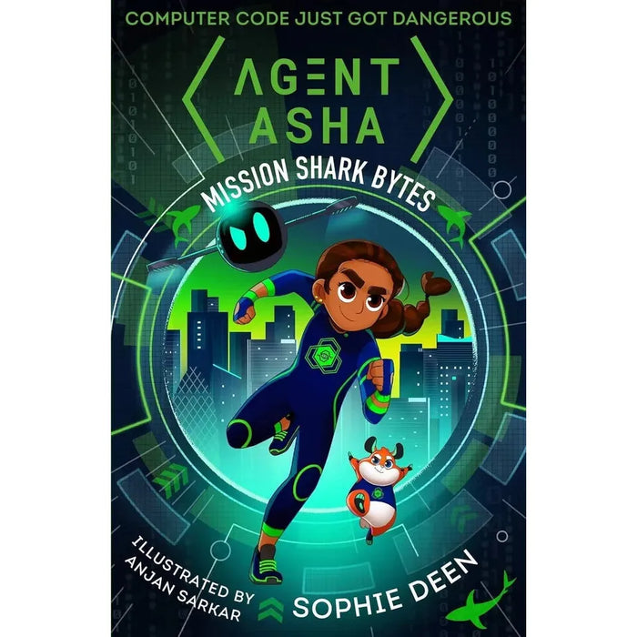 Agent Asha Trilogy 3 Books Collection Set By Sophie Deen (Mission Shark Bytes, Operation Cyber Chop and Double Trouble Alert) - The Book Bundle
