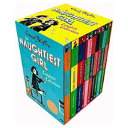 Complete collection of The Naughtiest Girl 10 Book Box Set by Enid Blyton, featuring colorful book covers from Hodder Children's Books.