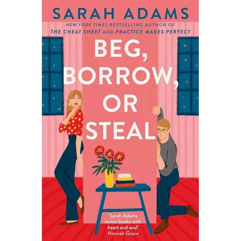 Sarah Adams Collection of four books set including Beg Borrow or Steal, Cheat Sheet, and When in Rome, with colorful covers.