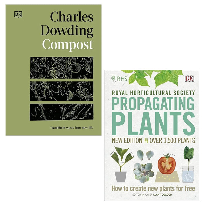 Compost Charles Dowding, RHS Propagating Plants Alan Toogood 2 Books Hardcover - The Book Bundle