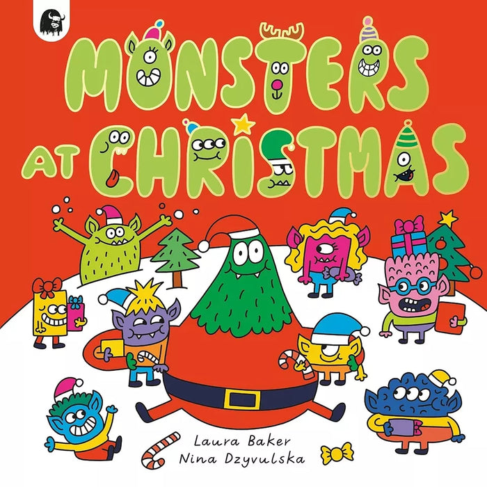 Monsters at Bedtime Series 4 Books Set by Laura Baker, Nina Dzyvulska Christmas - The Book Bundle