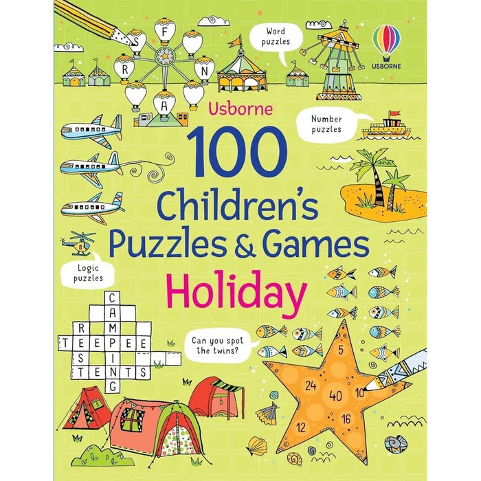 Phillip Clarke Collection 4 Books Set (100 Children's Puzzles and Games Holiday, 100 Children's Crosswords Holiday, Travel and 100 Children's Wordsearches Animals) - The Book Bundle