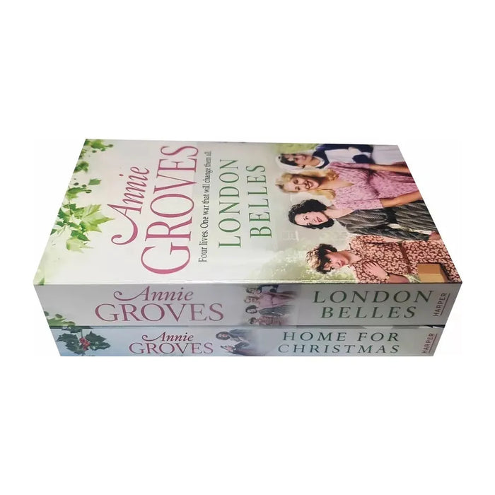 Annie Groves Article Row Series 2 Books Set London Belles, Home for Christmas - The Book Bundle