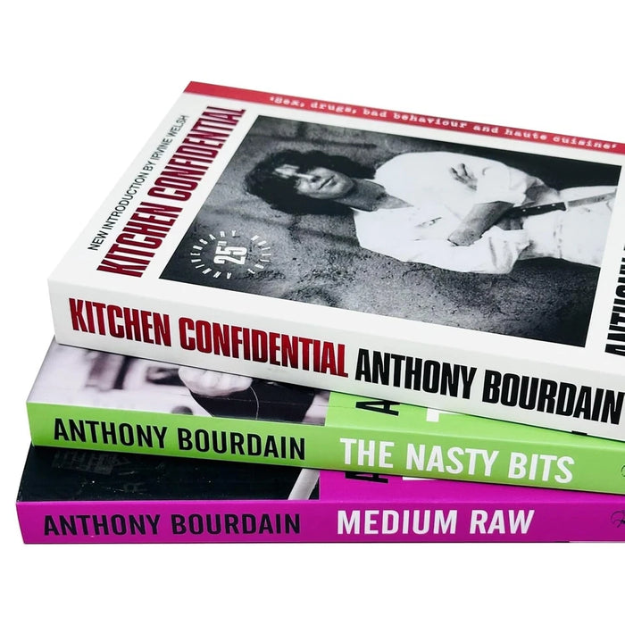 Anthony Bourdain Collection 3 Books Set (Medium Raw, Kitchen Confidential, The Nasty Bits) - The Book Bundle