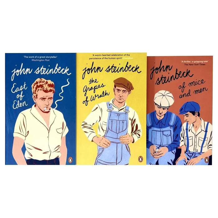 Mr John Steinbeck 3 Books Collection Set (The Grapes of Wrath, East of Eden, Of Mice and Men) - The Book Bundle