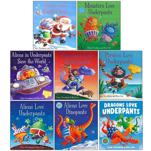 Aliens Love Underpants Collection Series 8 Books Set by Claire Freedman & Ben Cort - The Book Bundle