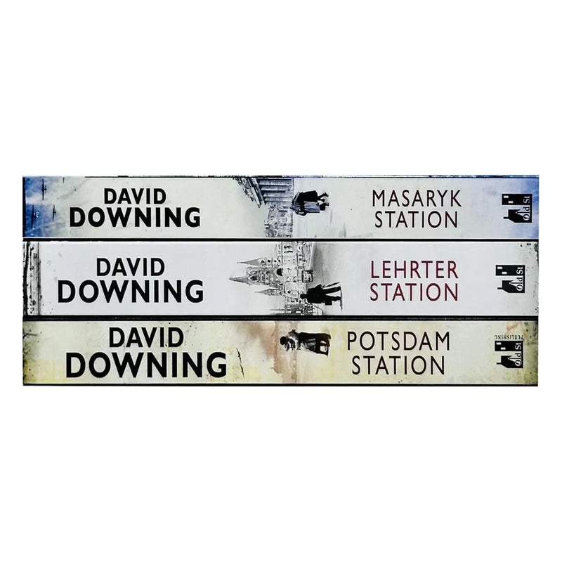 John Russell WWII Spy Thrillers 4-6 Collection 3 Books Set by David Downing (Potsdam Station, Lehrter Station, Masaryk Station) - The Book Bundle