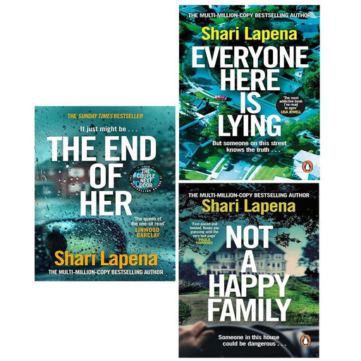 Shari Lapena Collection 3 Books Set Everyone Here is Lying, Not a Happy Family - The Book Bundle