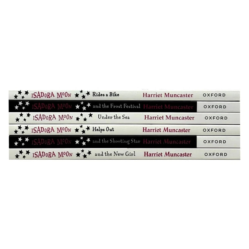 Isadora Moon Series By Harriet Muncaster illustrated 6 Books Collection Set (Isadora Moon Rides a Bike, Helps Out, The New Girl) - The Book Bundle