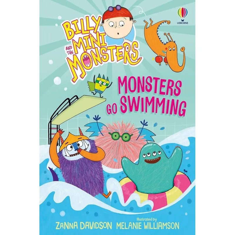 Set of six Billy and the Mini Monsters series books by Zanna Davidson, featuring colorful covers and playful monster illustrations.