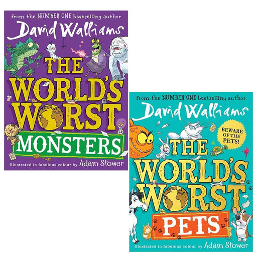 David Walliams 2 Books Set  (The World’s Worst Monsters, The World’s Worst Pets) - The Book Bundle