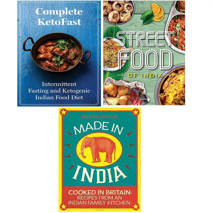 Made in India HB, Complete KetoFast, Fresh Easy Indian Street Food 3 Books Set - The Book Bundle