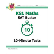 CGP KS1 SAT Buster 10-Minute Tests 3 Books Collection Set (English and Maths) - The Book Bundle