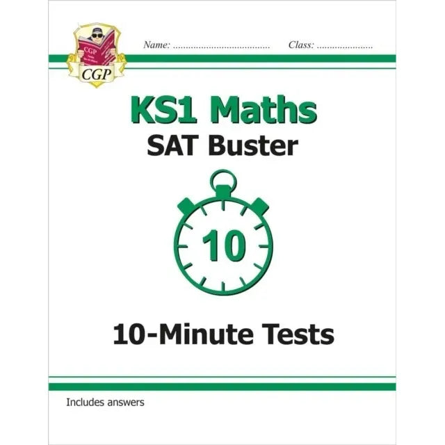 CGP KS1 SAT Buster 10-Minute Tests 3 Books Collection Set (English and Maths) - The Book Bundle