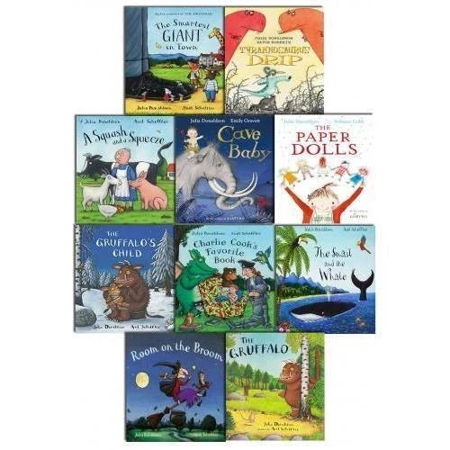 Julia Donaldson Picture Book Collection 10 Books Set (Gruffalo, Cave Baby, Room on Broom) - The Book Bundle