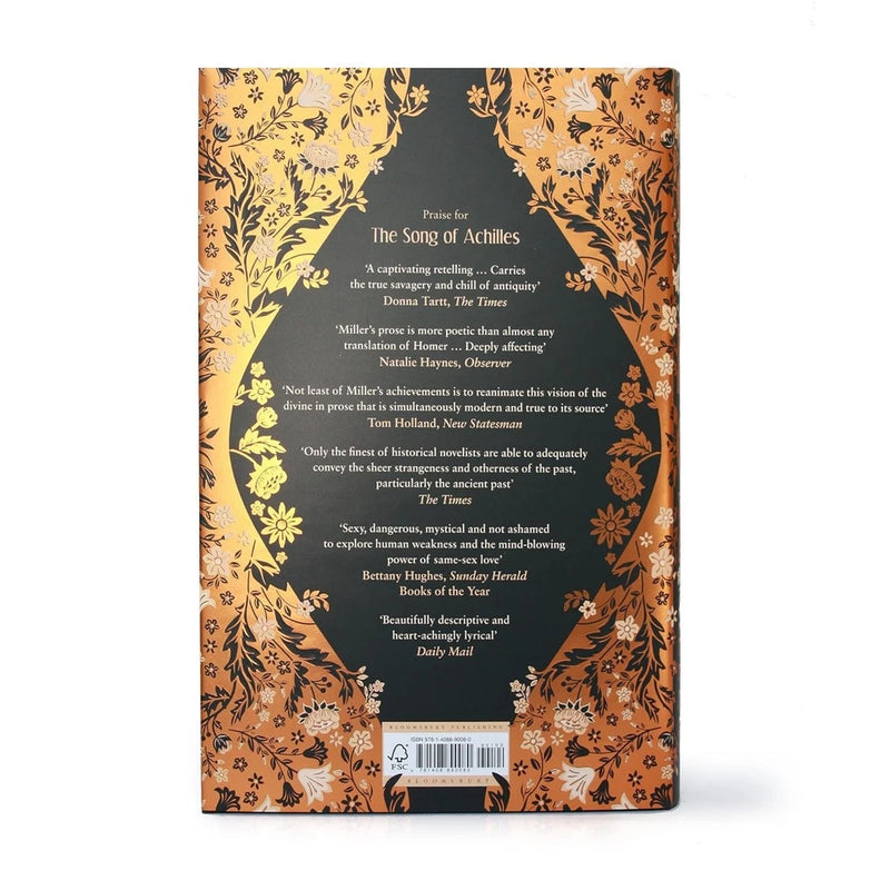 Hardcover of "Circe" Anniversary Edition by Madeline Miller, published by Bloomsbury Publishing, featuring a detailed cover design.