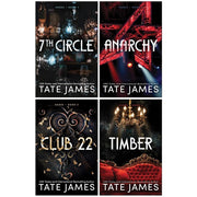Hades Series 4 Books Collection Set by Tate James 7th Circle, Anarchy, Club 22 & Timber - The Book Bundle