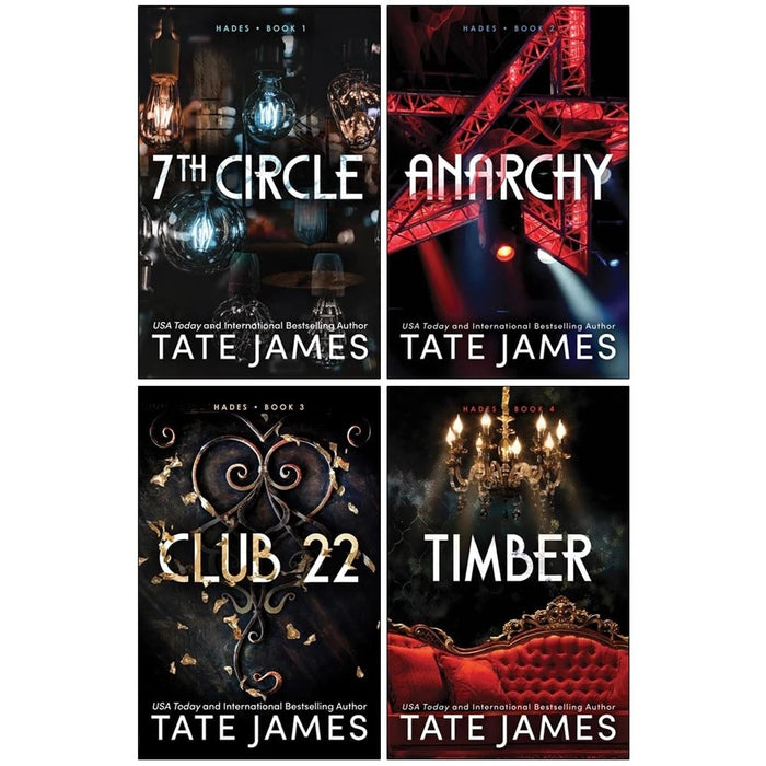 Hades Series 4 Books Collection Set by Tate James 7th Circle, Anarchy, Club 22 & Timber - The Book Bundle