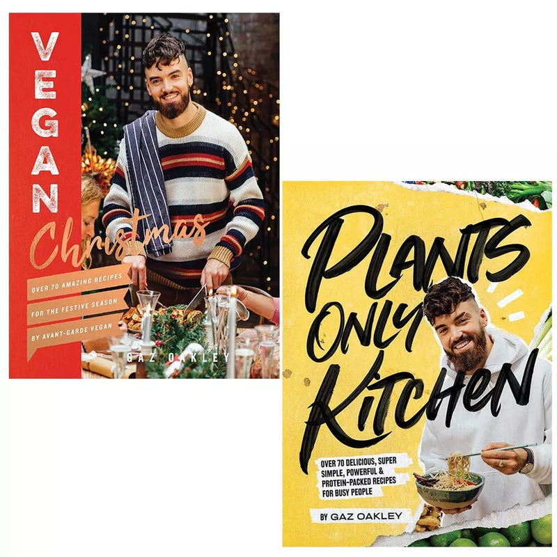 Gaz Oakley Collection 2 Books Set (Vegan Christmas, Plants-Only Kitchen) Hardcover - The Book Bundle