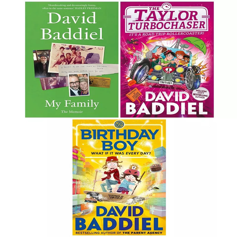 David Baddiel Collection 3 Books Set Taylor TurboChaser,Birthday,My Family - The Book Bundle