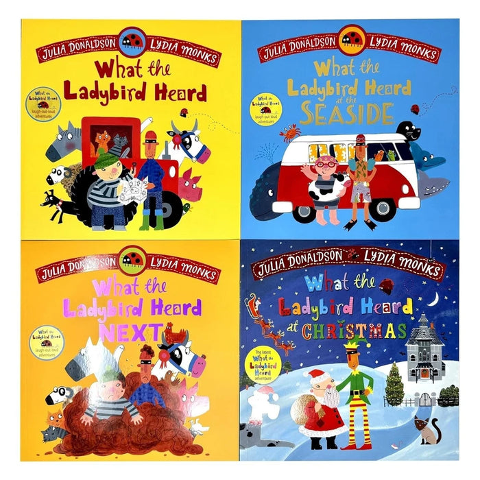What the Ladybird Heard 4 Books Collection Set By Julia Donaldson (What the Ladybird Heard, What the Ladybird Heard Next) - The Book Bundle