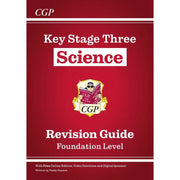 CGP KS3 Revision Guides set including English, Spelling, Punctuation & Grammar, Maths, and Science books by CGP Books