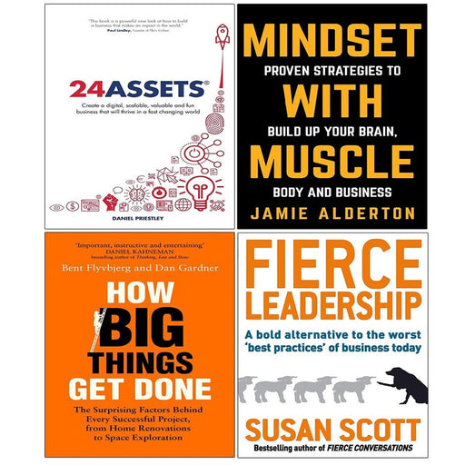 How Big Things Get Done,24 Assets,Mindset With Muscle,Fierce Leadership 4 Books Set - The Book Bundle