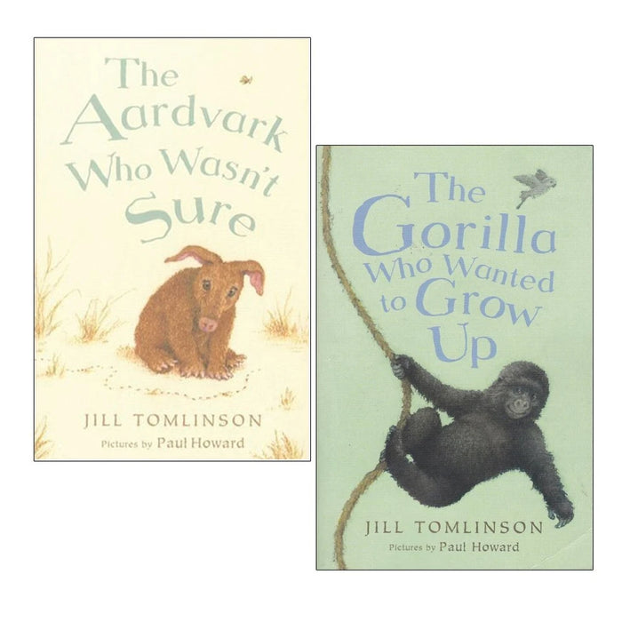 Jill Tomlinson's Favourite Animal Tales 2 Books Collection Set (Aardvark Who Wasn't Sure, Gorilla Who Wanted to Grow Up) - The Book Bundle