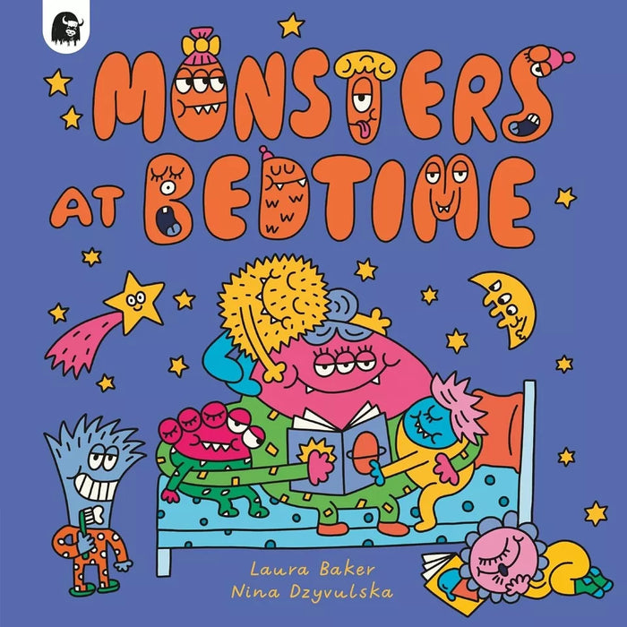 Monsters at Bedtime Series 4 Books Set by Laura Baker, Nina Dzyvulska Christmas - The Book Bundle