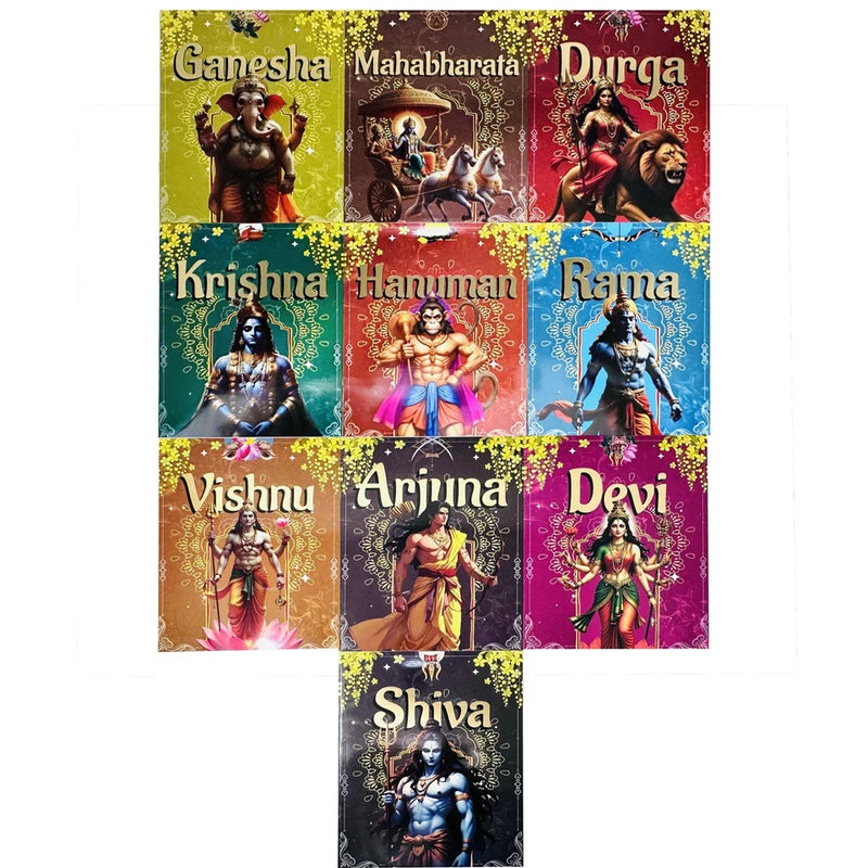Hindu Mythology for Kids – Illustrated Box Set of 10 Books Stories by Moonstone Rama, Shiva, Ganesha, Durga - The Book Bundle