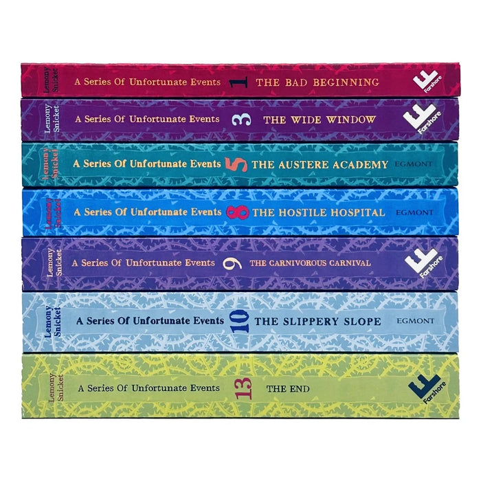 A Series of Unfortunate Events Seties Collection 7 Books Set by Lemony Snicket - The Book Bundle