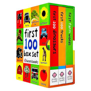 First 100 Board Book Box Set 3 Books Farm, Dino, Trucks by Roger Priddy - The Book Bundle
