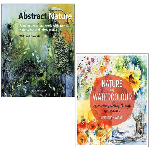 Waltraud Nawratil Collection 2 Books Set Abstract Nature in Watercolour - The Book Bundle