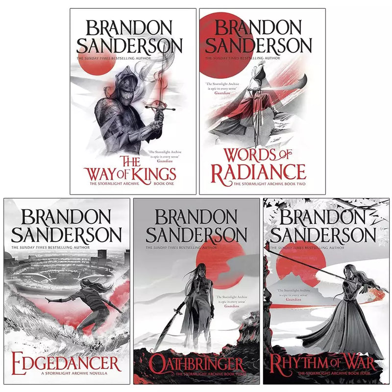 The Stormlight Archive Series Part 1 & 2 Collection 5 Books Set by Brandon Sanderson (The Way of Kings, Words of Radiance, Edgedancer, Oathbringer & Rhythm of War): - The Book Bundle