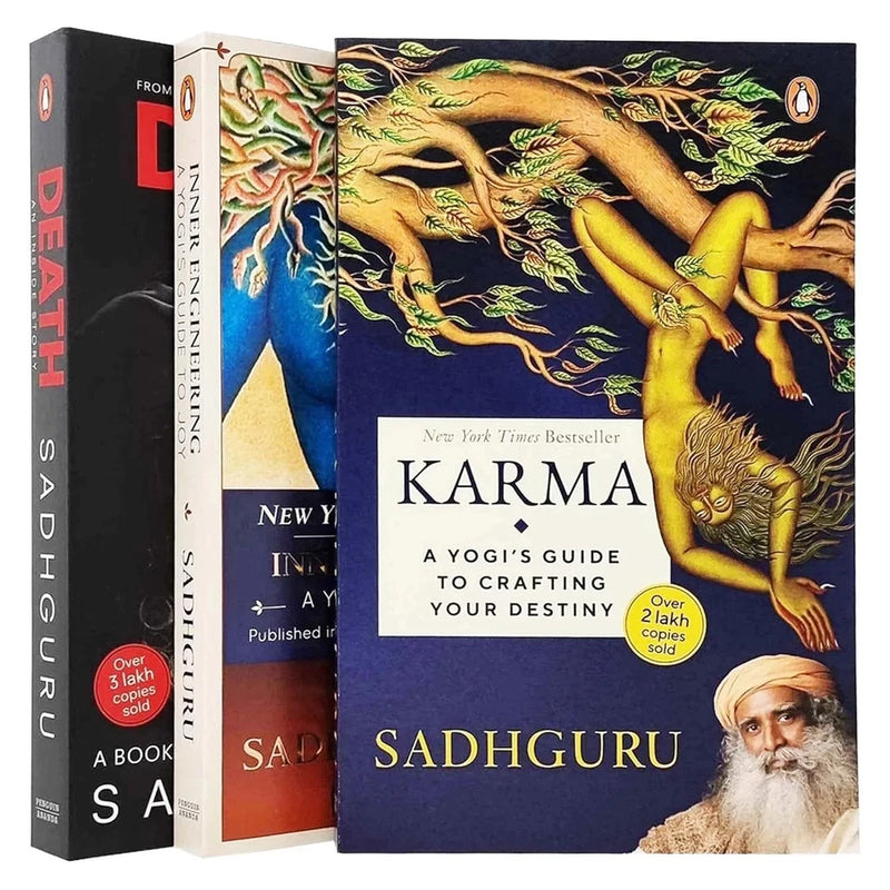 Sadhguru A Yogis Guide 3 Books Collection Set (Inner Engineering, Karma, Death) - The Book Bundle