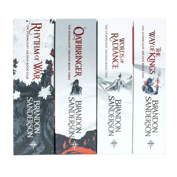Brandon Sanderson The Stormlight Archive Series 4 Books Collection Set (The Way of Kings, Words of Radiance, Oathbringer, Rhythm of War) - The Book Bundle
