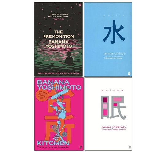 Banana Yoshimoto collection 4 Books Set Amrita, Kitchen, Asleep, The Premonition - The Book Bundle