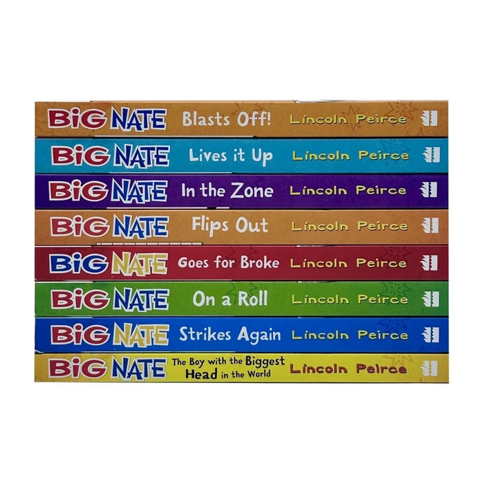 The Big Nate Collection Series 8 Books Collection Set by Lincoln Peirce (Strikes Again, Flips Out) - The Book Bundle