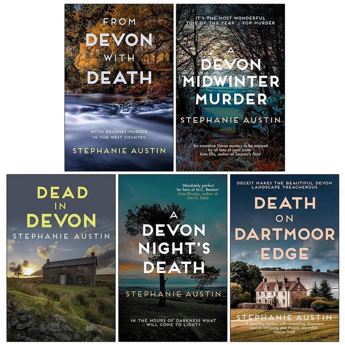 Stephanie Austin Devon Mysteries 5 Books Collection Set (From Devon with Death, A Devon Midwinter Murder, Dead in Devon)
