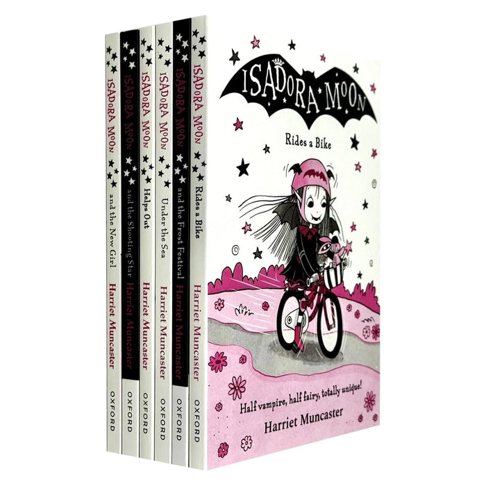 Isadora Moon Series By Harriet Muncaster illustrated 6 Books Collection Set (Isadora Moon Rides a Bike, Helps Out, The New Girl) - The Book Bundle