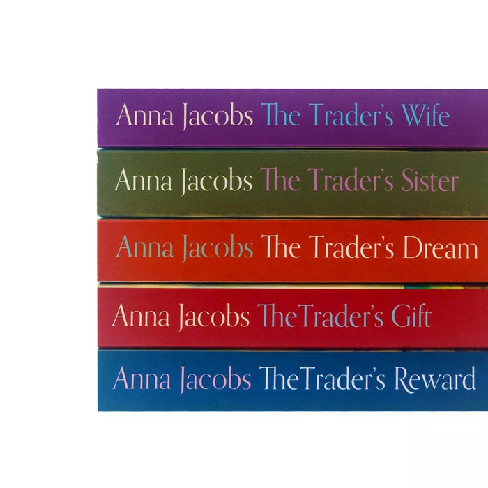 Anna Jacobs The Trader Series 5 Books Collection Set (The Trader's Wife, The Trader's Sister, The Trader's Dream, The Trader's Gift, The Trader's Reward) - The Book Bundle