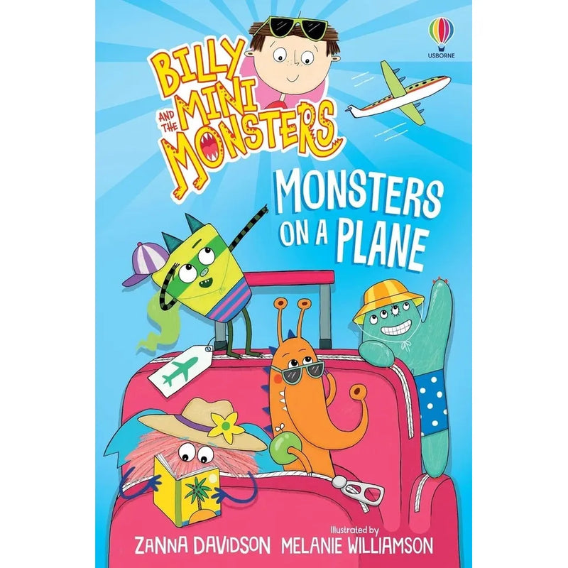 Usborne Publishing Billy and the Mini Monsters Series Books 1-6 collection set by Zanna Davidson, featuring colorful book covers.